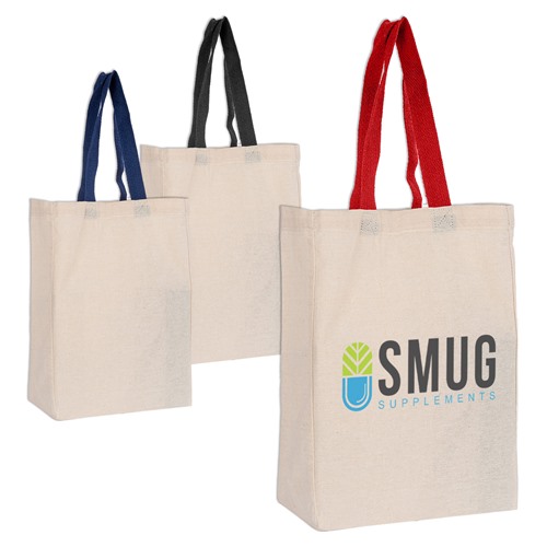 Printed Coloured Handles Calico Bags are eco friendly choice for carry