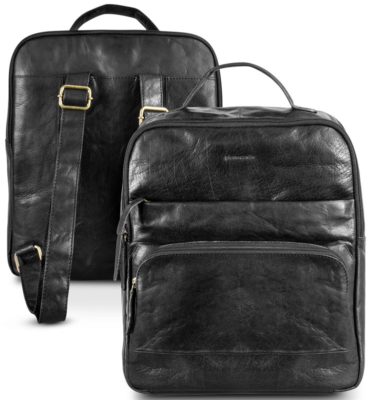 Pierre Cardin soft Italian leather backpack Pierre Cardin Brown Leather Small Fashion Backpack – Bluefly main image 3