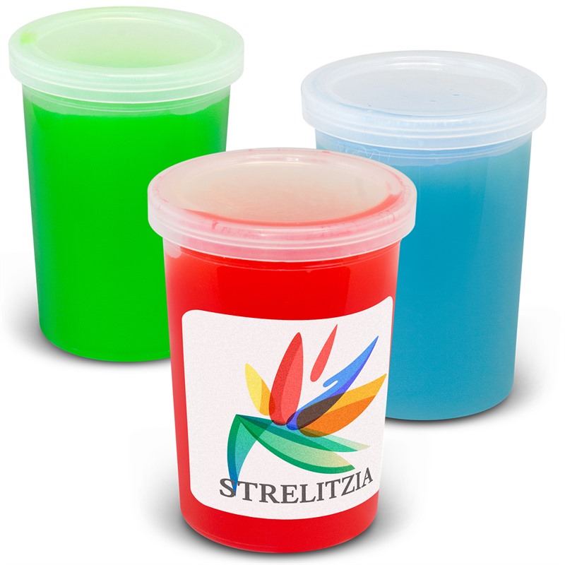 Add a touch of fun to your promotional efforts with Logo Slime Contain