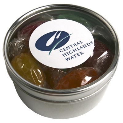 100g Boiled Lollies In Small Round Window Tin