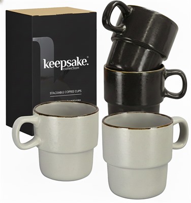 2 x Keepsake Ceramic Stackable Cups