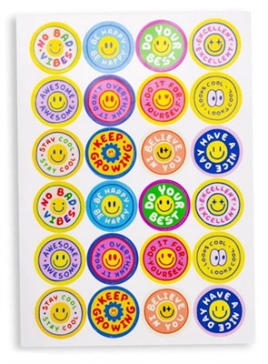 24 x 44mm Gloss Circle Sticker Sheet