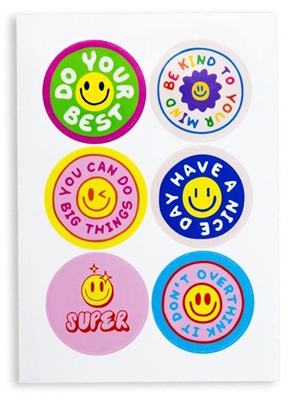 6 x 80mm Gloss Circle Sticker Sheet