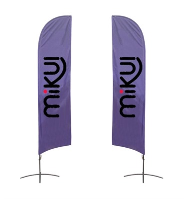 Angled Feather Medium Banner