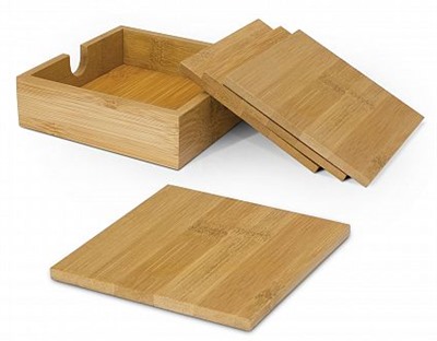 Bamboo Coaster Set