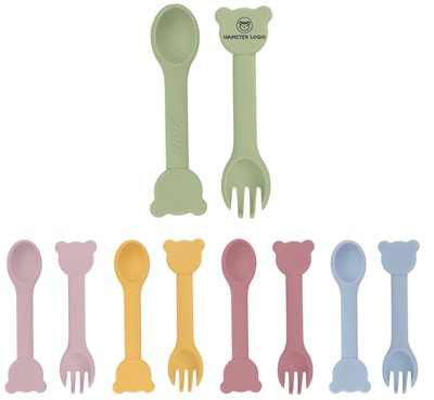 Bear Silicone Kids Cutlery Set