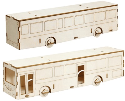 BRANDCRAFT Bus Basswood Model