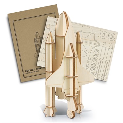 BRANDCRAFT Rocket Ship Basswood Model