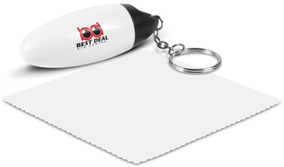 Capsule Key Ring With Microfibre Cloth