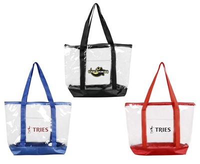 Clear Zippered Tote Bag