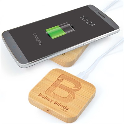 Core Bamboo Square Wireless Charger