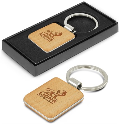 Cosmic Square Wooden Keyring