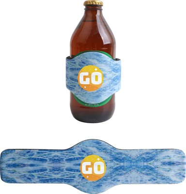 Custom Shaped Slap Band Stubby Holder