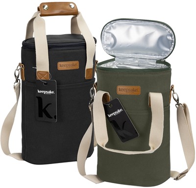 Keepsake Coton Canvas Dual Wine Cooler Bag