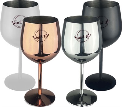 Luna Stainless Steel Wine Glass