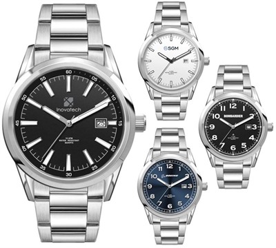 Mens Chesterfield Stainless Steel Band Dress Watch