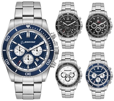 Onyx Stainless Steel Band Chronograph Watch