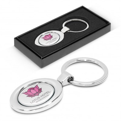 Oval Metal Keyring