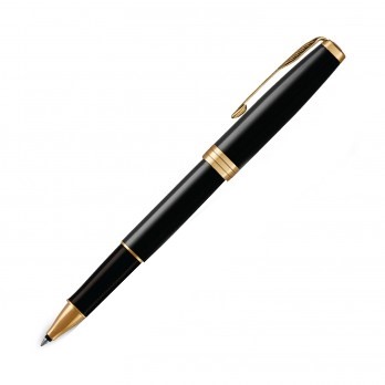 Parker Sonnet Rollerball Lacquer Black 23K Plated GT