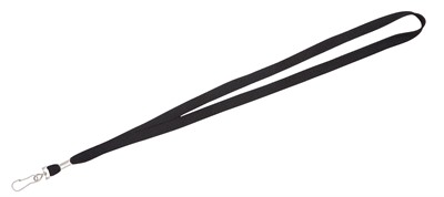 Plain Black Lanyard