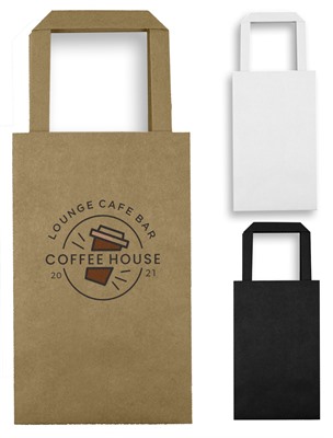 Portrait Small Flat Handle Paper Bag