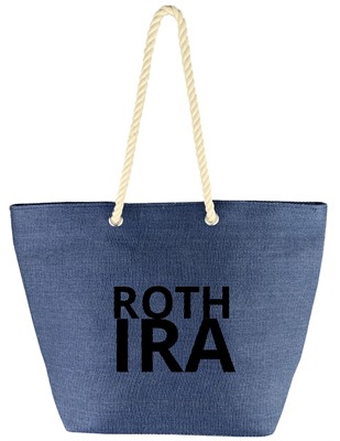 Rope Handle Woven Paper Straw Tote Bag