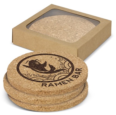 Round Cork Coaster Pack