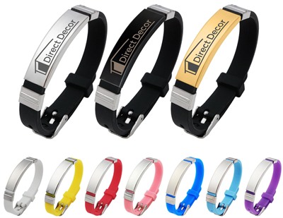 Silicone Colour Bracelet With Adjustable Needle Buckle