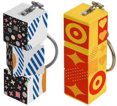 Tri-Cube Puzzle Keyring