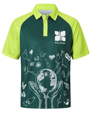 Unisex RPET Sublimated Raglan Polo