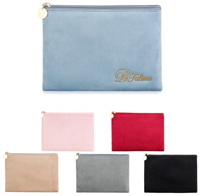 Velvet Flat Makeup Bag