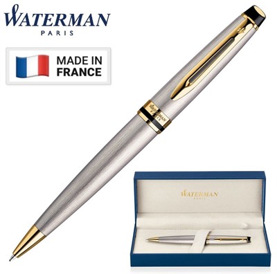 Waterman New Expert Ballpoint Brushed Stainless GT