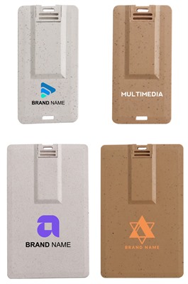 Wheat Straw Credit Card Flash Drive