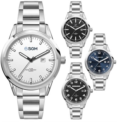 Womens Chesterfield Stainless Steel Band Dress Watch