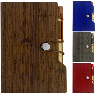 Woodgrain Notepad & Sticky Note Set