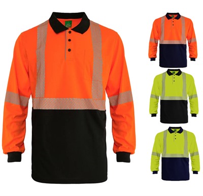 Work-Guard Recycled Polyester Day And Night Long Sleeve Polo