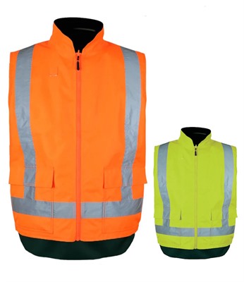 Work-Guard Reversible Fleece Lined Day And Night Safety Vest