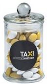 115g Choc Beans In Small Glass Apothecary Jar