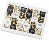 12 x 80x50mm matte rectangular sticker sheet