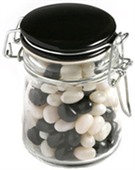 160g Jelly Beans In Glass Clip Lock Jar