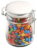 160g M And M's In Glass Clip Lock Jar