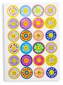 24 x 44mm Gloss Circle Sticker Sheet