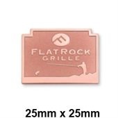 25x25mm Die Struck Sandblast Lapel Pin