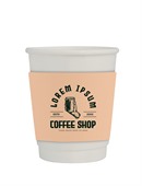 280ml Double Wall Compostable Paper Cup With Sleeve