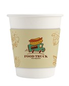 280ml Single Wall Compostable Paper Cup With Sleeve