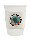 420ml Double Wall Compostable Paper Cup With Sleeve