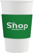 500ml Single Wall Compostable Paper Cup With Sleeve