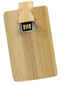 8GB Bamboo Credit Card USB Drive
