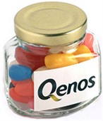 90g Jelly Beans In Squexagonal Glass Jar