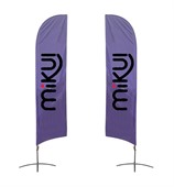 Angled Feather Medium Banner